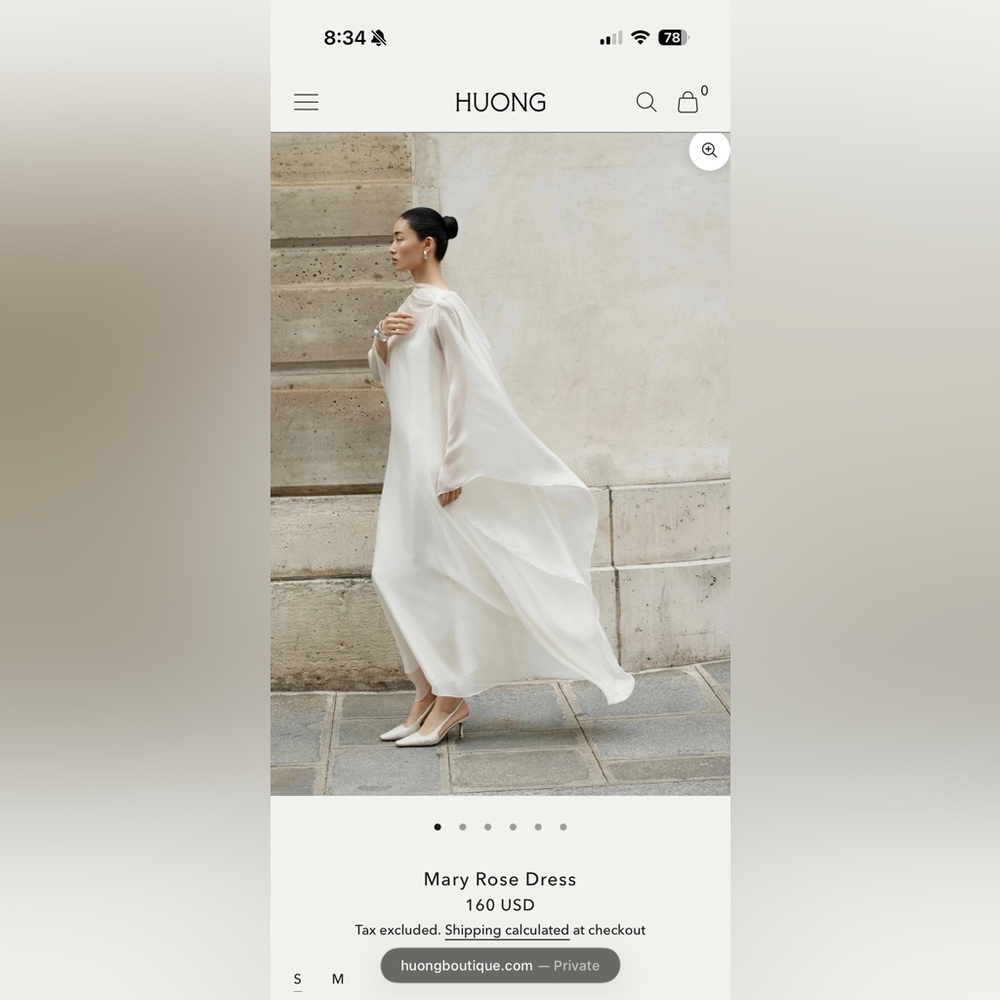 Huong Boutique Silk Mary Rose Dress
